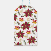 Poinsettia Cherry Bells Christmas Geschenkanhänger (Rückseite)