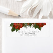 Poinsettia Christmas Address Labels (Insitu)