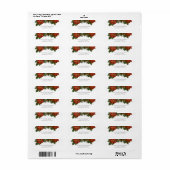 Poinsettia Christmas Address Labels (Vorne)