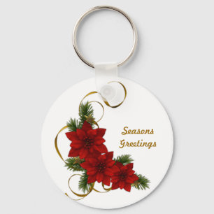 Poinsettia Christmas Basic Keychain Schlüsselanhänger