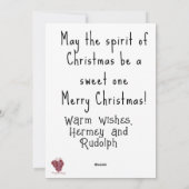 Poinsettia Christmas Cake Feiertagskarte (Rückseite)