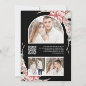 Poinsettia Christmas Candle Black Foto Save The Date (Rückseite)