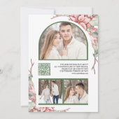 Poinsettia Christmas Candle Foto Wedding Save The Date (Rückseite)