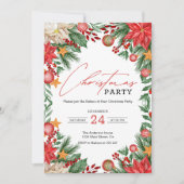 Poinsettia Christmas   Einladung (Vorderseite)
