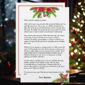 Poinsettia Christmas Family Newsletter - Ihr Text Briefpapier