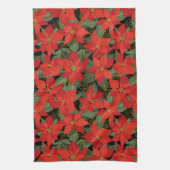 Poinsettia Christmas Floral Geschirrtuch (Vertikal)
