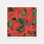 Poinsettia Christmas Floral Serviette (Vorderseite)
