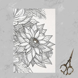 Poinsettia Christmas Intricate Line Zeichnend Seidenpapier