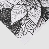 Poinsettia Christmas Intricate Line Zeichnend Seidenpapier (Ausschnitt)