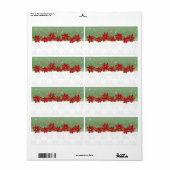 Poinsettia Christmas Kitchen Labels (Vorne)