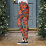 Poinsettia Christmas Leggings<br><div class="desc">Poinsettia Muster mit eigener Hintergrundfarbe. Es wäre toll,  wenn sie Ihrem hässlichen Pullover-Ensemble hinzugefügt würden. Vervollständigen Sie das Aussehen mit einigen Weihnachtsbaumohrringen :)</div>