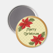 Poinsettia Christmas Magnet (Vorderseite/Rückseite)