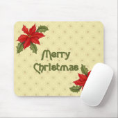 Poinsettia Christmas Mousepad (Mit Mouse)