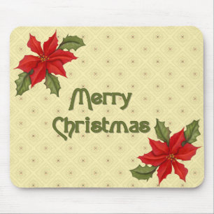 Poinsettia Christmas Mousepad