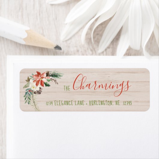 Poinsettia & Christmas Rose Rücksendeadresse (Insitu)