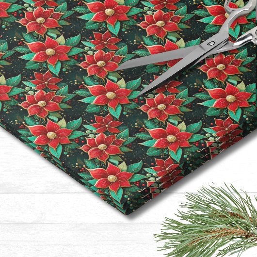 Poinsettia Christmas Seidenpapier