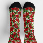 Poinsettia Christmas Socken (Oben)