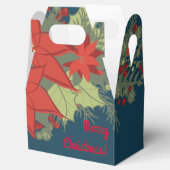 Poinsettia Christmas Swag, Gable Favor Box Geschenkschachtel (Geöffnet)