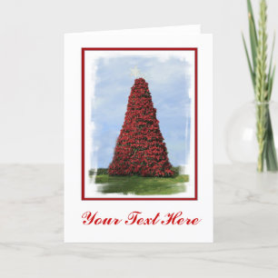 Poinsettia Christmas Tree Card Feiertagskarte