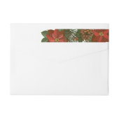 Poinsettia Christmas Wrap Envelope Label (Rückseite)