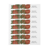 Poinsettia Christmas Wrap Envelope Label (Bogen)
