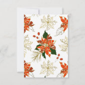 Poinsettia Citrus Gold Christmas RSVP Card (Rückseite)