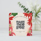 Poinsettia Corporate Business QR Code Weihnachten (Stehend Vorderseite)
