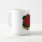 Poinsettia Crest T-Shirt Kaffeetasse (Vorderseite Links)
