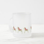 Poinsettia Dala Horse Hot Cider Tasse (Vorderseite Links)