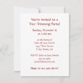 Poinsettia-Dame Invitation Einladung (Rückseite)