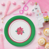 Poinsettia Design Weihnachtsgeschenke für Party Pappteller (Party)