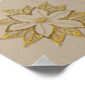 Poinsettia Dezember-Blume Poster (Ecke)