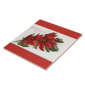 Poinsettia Dezember Geburtstag Grosser Platz Tor Fliese (Seite)