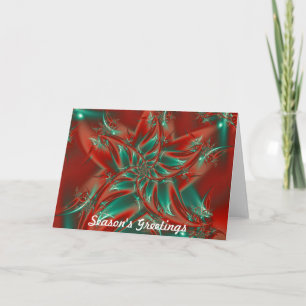 Poinsettia, die Grüße der Jahreszeit Feiertagskarte