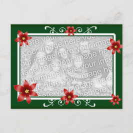 Poinsettia Drehrahmen Postkarte