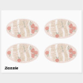 Poinsettia Einkäufe und Banner Ovaler Aufkleber (Blatt)