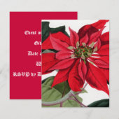 Poinsettia Einladung (Vorne/Hinten)