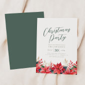 Poinsettia Elegantes Weihnachtsfest Party Einladung