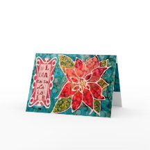 Poinsettia-Fa-Lala Weihnachtsgrüße