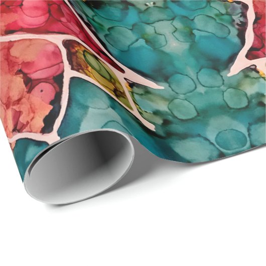 Poinsettia-Fa-Lala WeihnachtsPackpapier Geschenkpapier (Rolleneckpunkt)