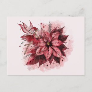 Poinsettia Fairy Postkarte