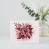 Poinsettia Fairy Postkarte (Stehend Vorderseite)