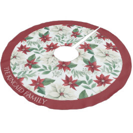Poinsettia Familienname Weihnachtsbaumdekor Polyester Weihnachtsbaumdecke