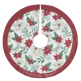 Poinsettia Familienname Weihnachtsbaumdekor Polyester Weihnachtsbaumdecke