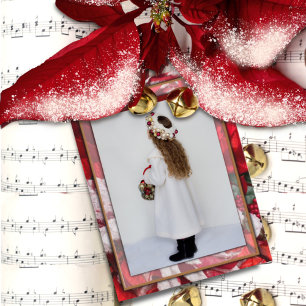 Poinsettia Family Foto Postcard Postkarte