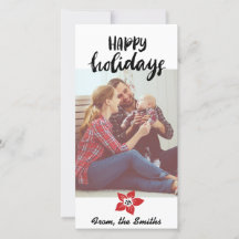 Poinsettia-Feiertags-Karte - addieren Sie Ihr