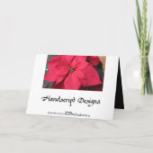 Poinsettia Feiertagskarte (Rückseite)