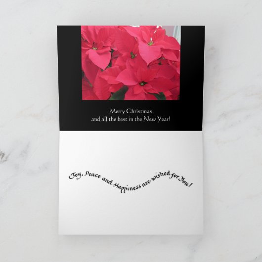 Poinsettia Feiertagskarte (Innenseite)