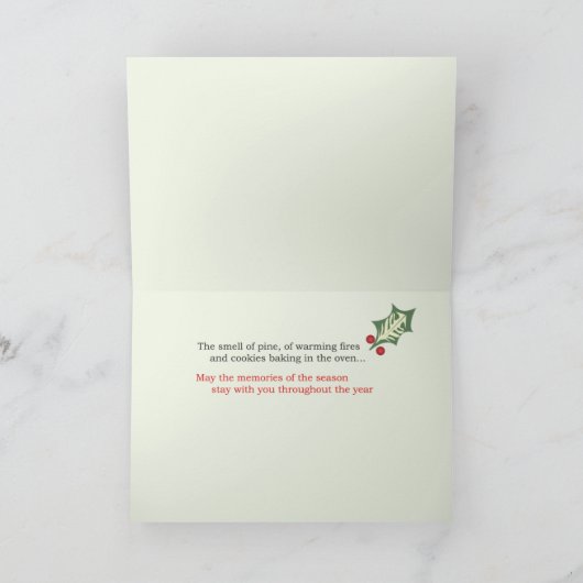 Poinsettia Feiertagskarte (Innenseite)