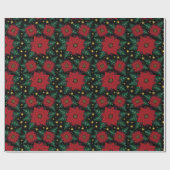 Poinsettia festes Wrapping Paper Geschenkpapier (Flach)